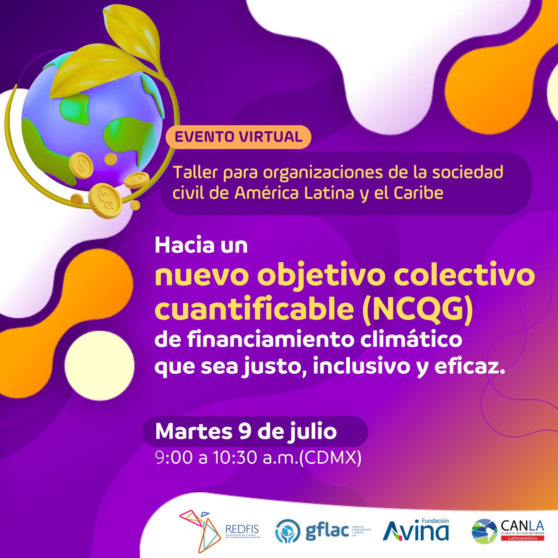 Taller Hacia un nuevo objetivo colectivo cuantificable (NCQG) de financiamiento climático que sea justo, inclusivo y eficaz